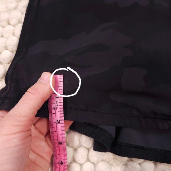 Lululemon Pace Rival Skirt Tall Camo Deep Coal / Black Sz 18 - Picture 8 of 8